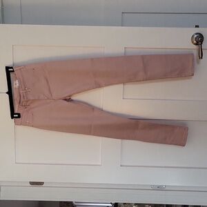 Dusty pink straight leg AG jeans